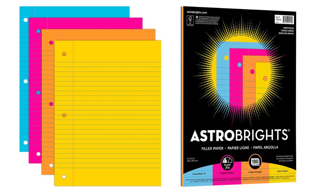 astrobrights filler paper