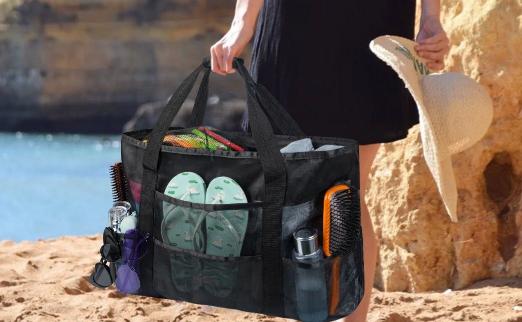 mesh beach bag