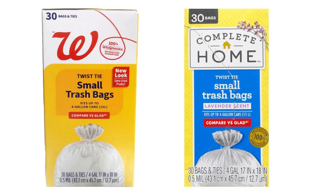 walgreens trash bags