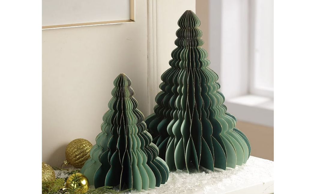 honeycomb paper Christmas trees