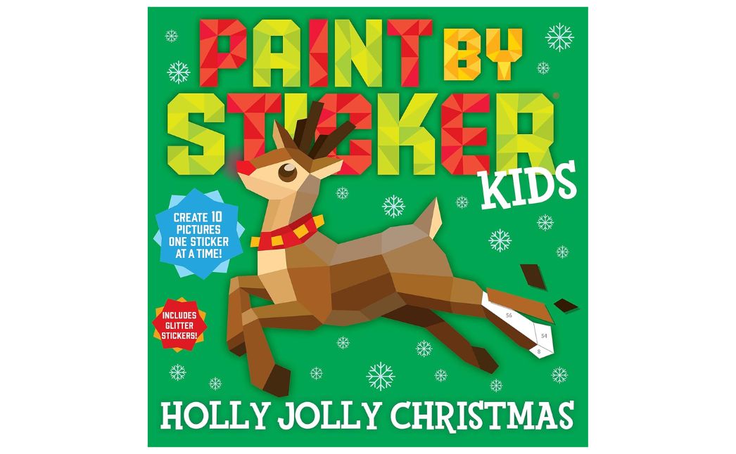 paint by sticker holly jolly Christmas
