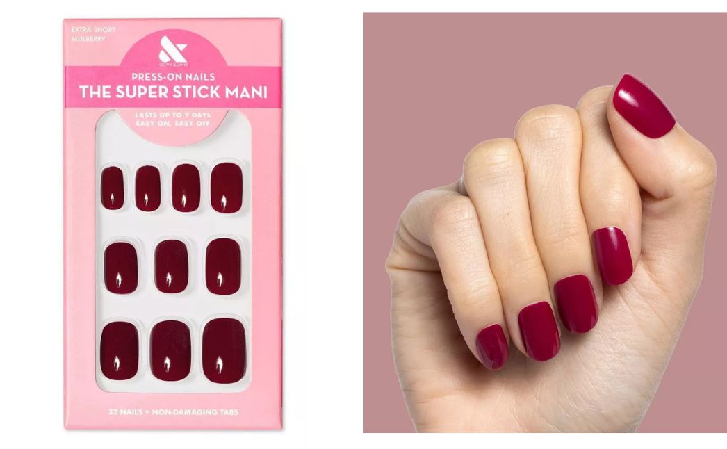 olive june press on nails