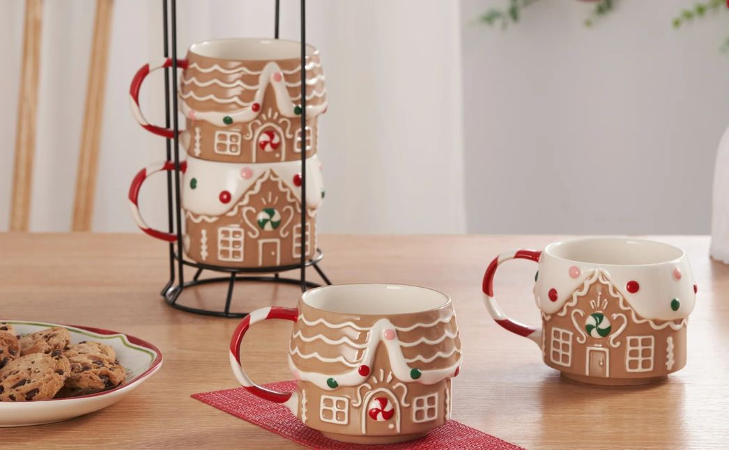 holiday stacking mugs