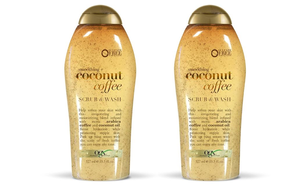 ogx coconut coffee scrub wash