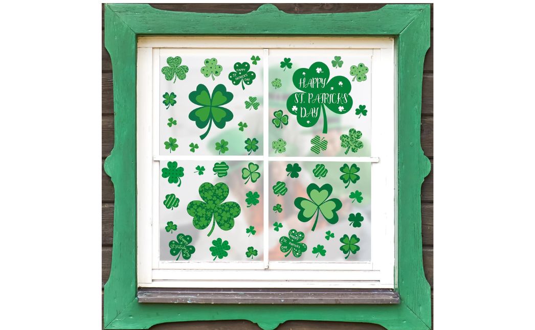 st patrick day window clings