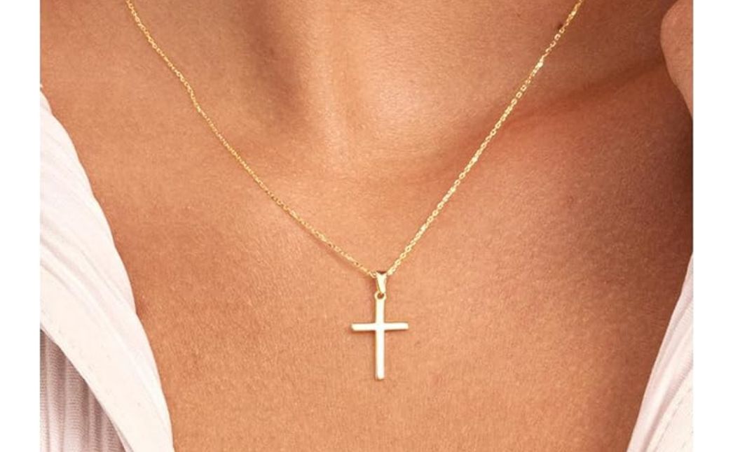 gold cross necklace