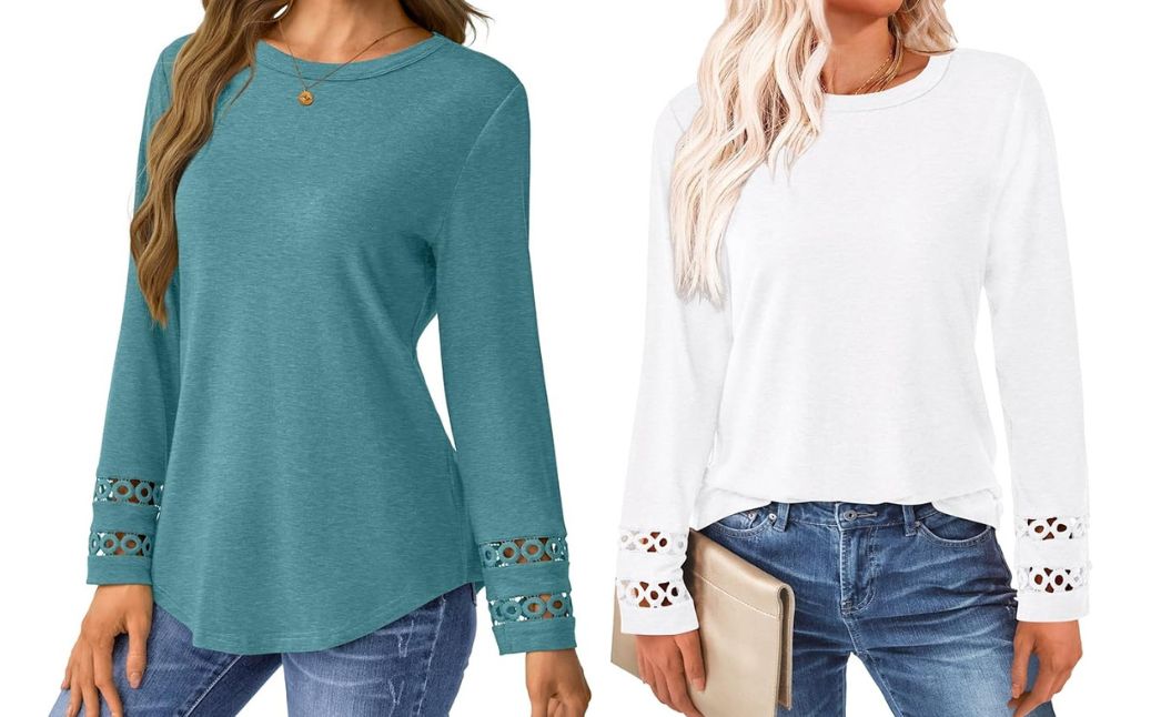 long sleeve crew neck shirt