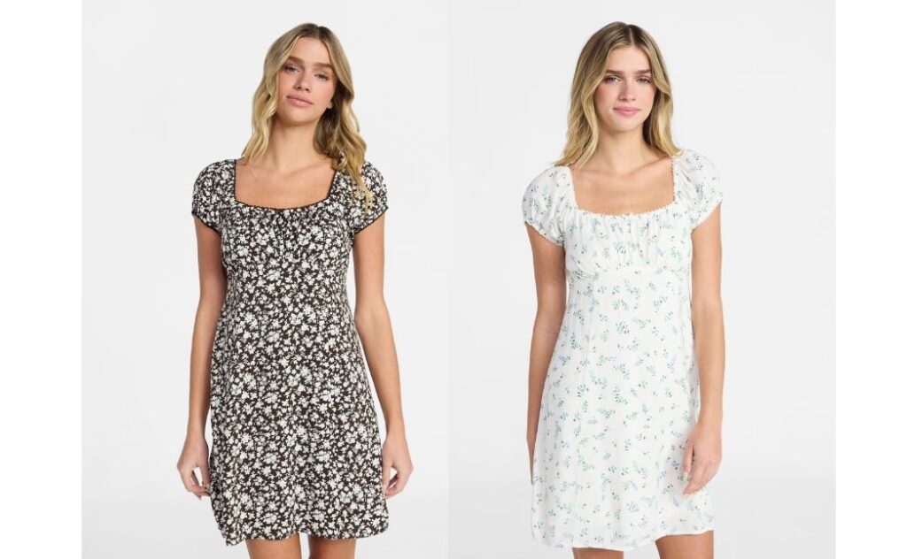 dress with puff sleeve