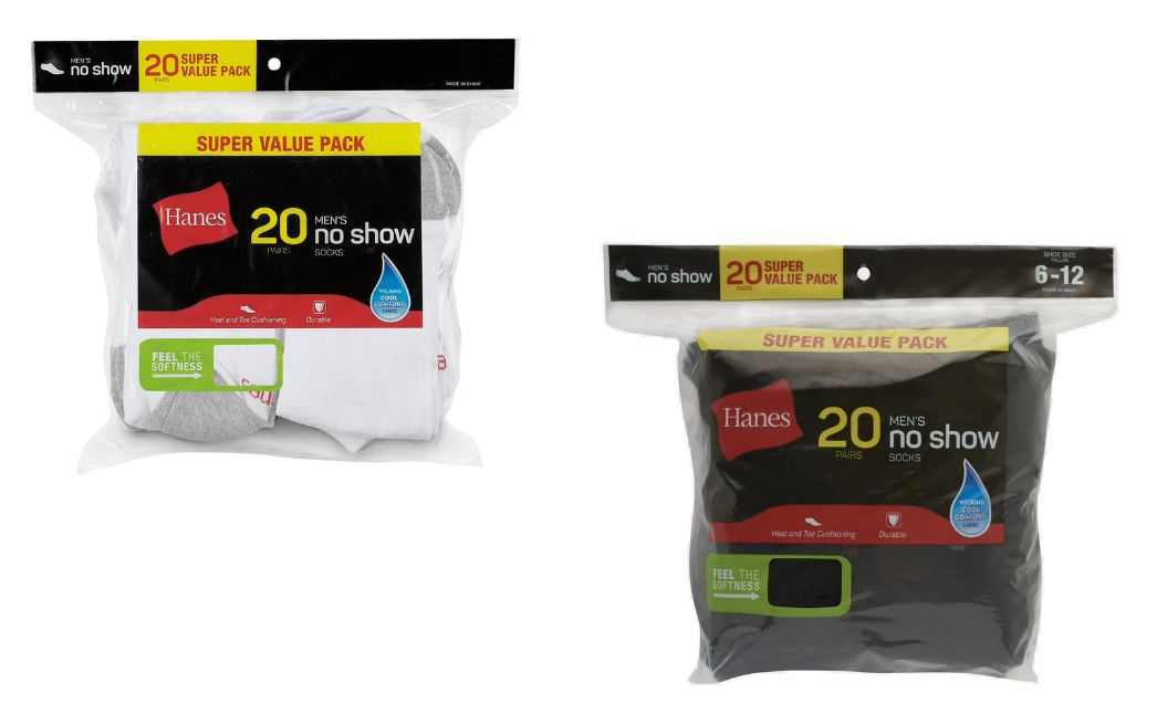 hanes no show socks