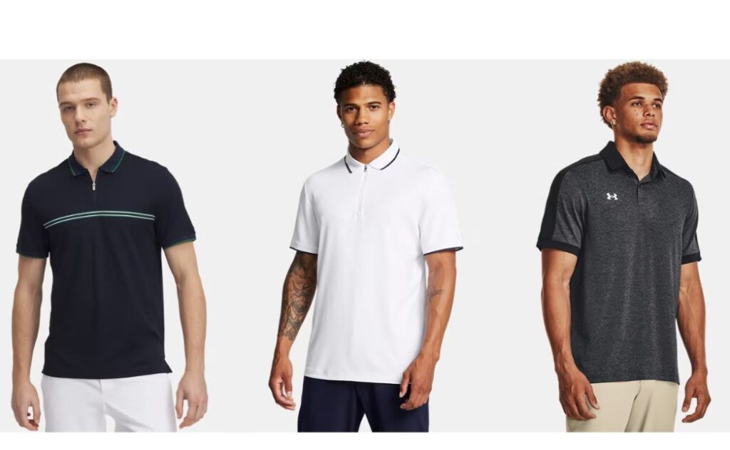 under armour golf polos