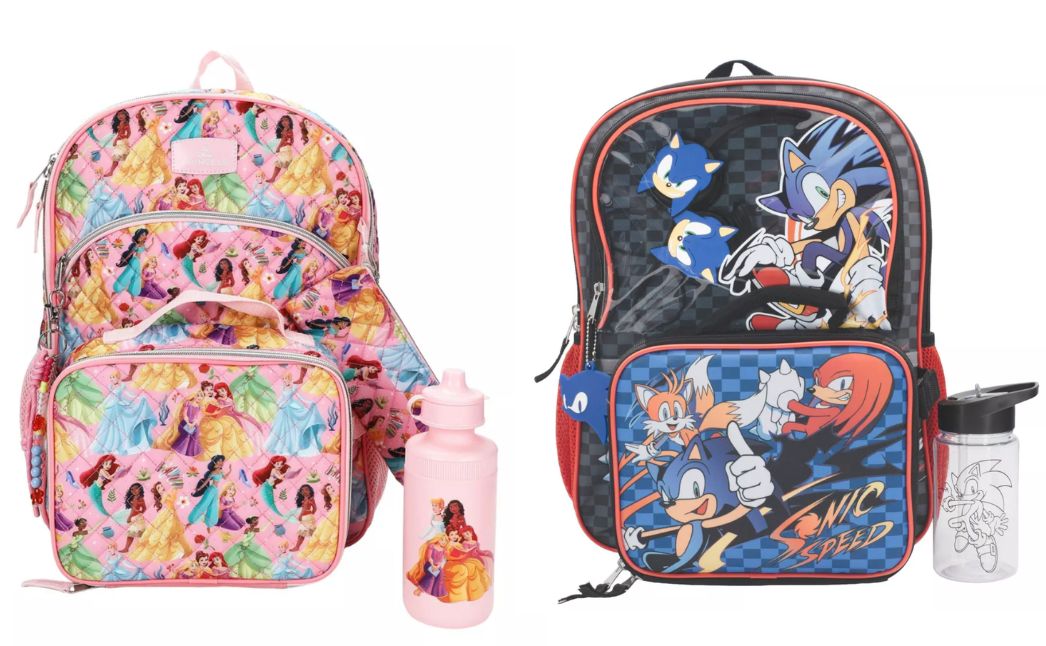 kids character backpack sets