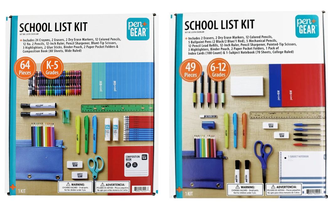 pen gear school list kit