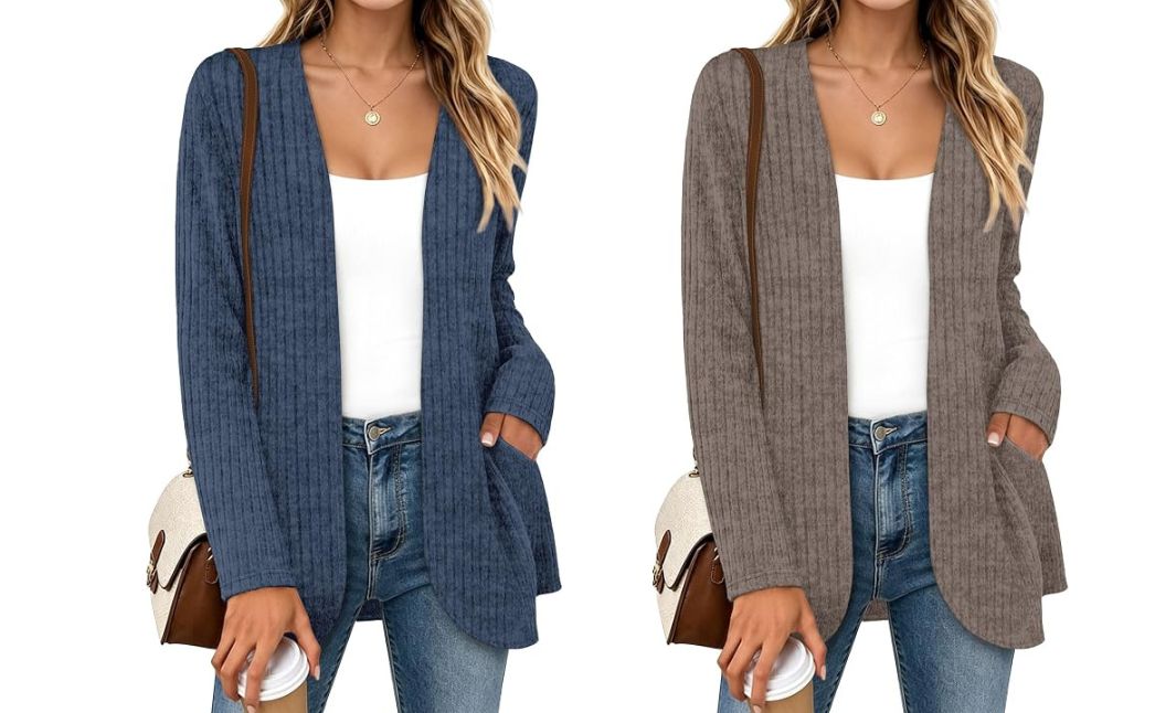 womens open front cardigan
