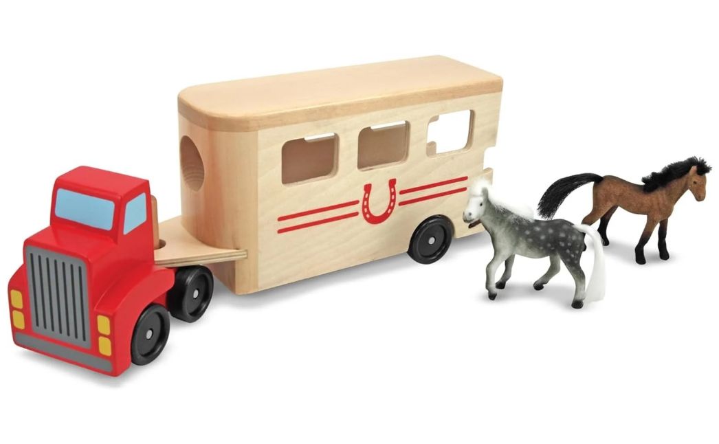 melissa doug horse trailer