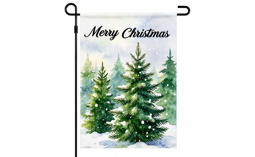 merry christmas garden flag